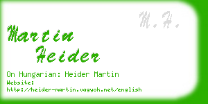 martin heider business card